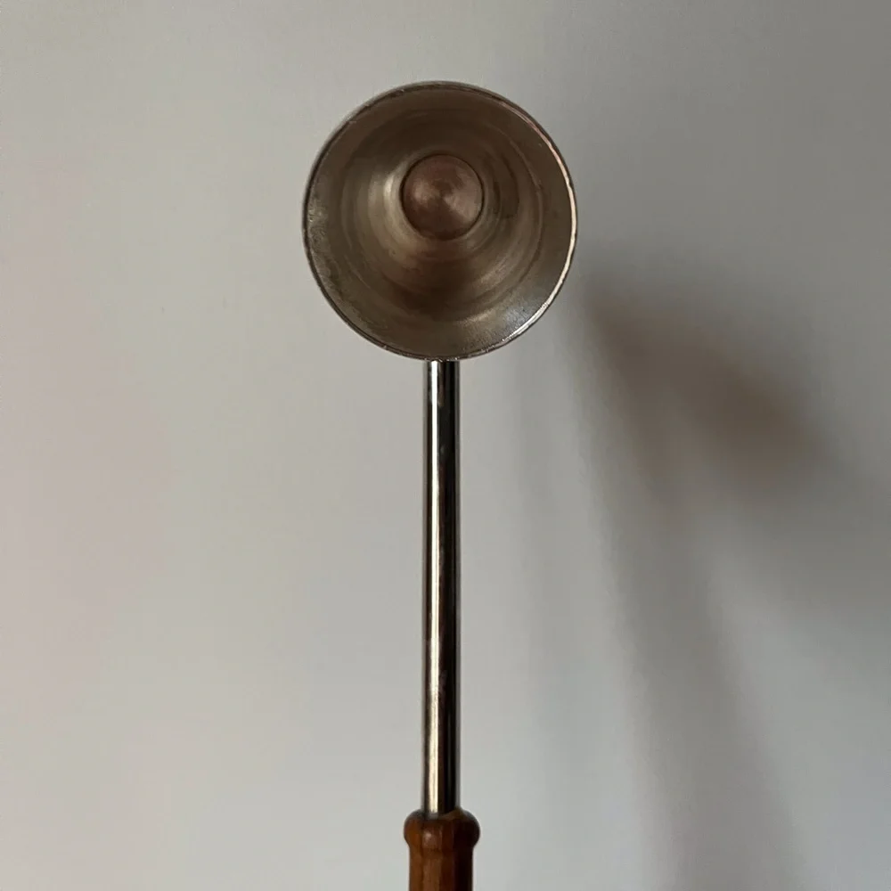 International Silver Co. Silverplated Wooden Handled Candle Snuffer